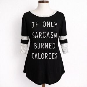 NEW Women's Sarcasm‎ T-Shirt. Black & White Size Medium